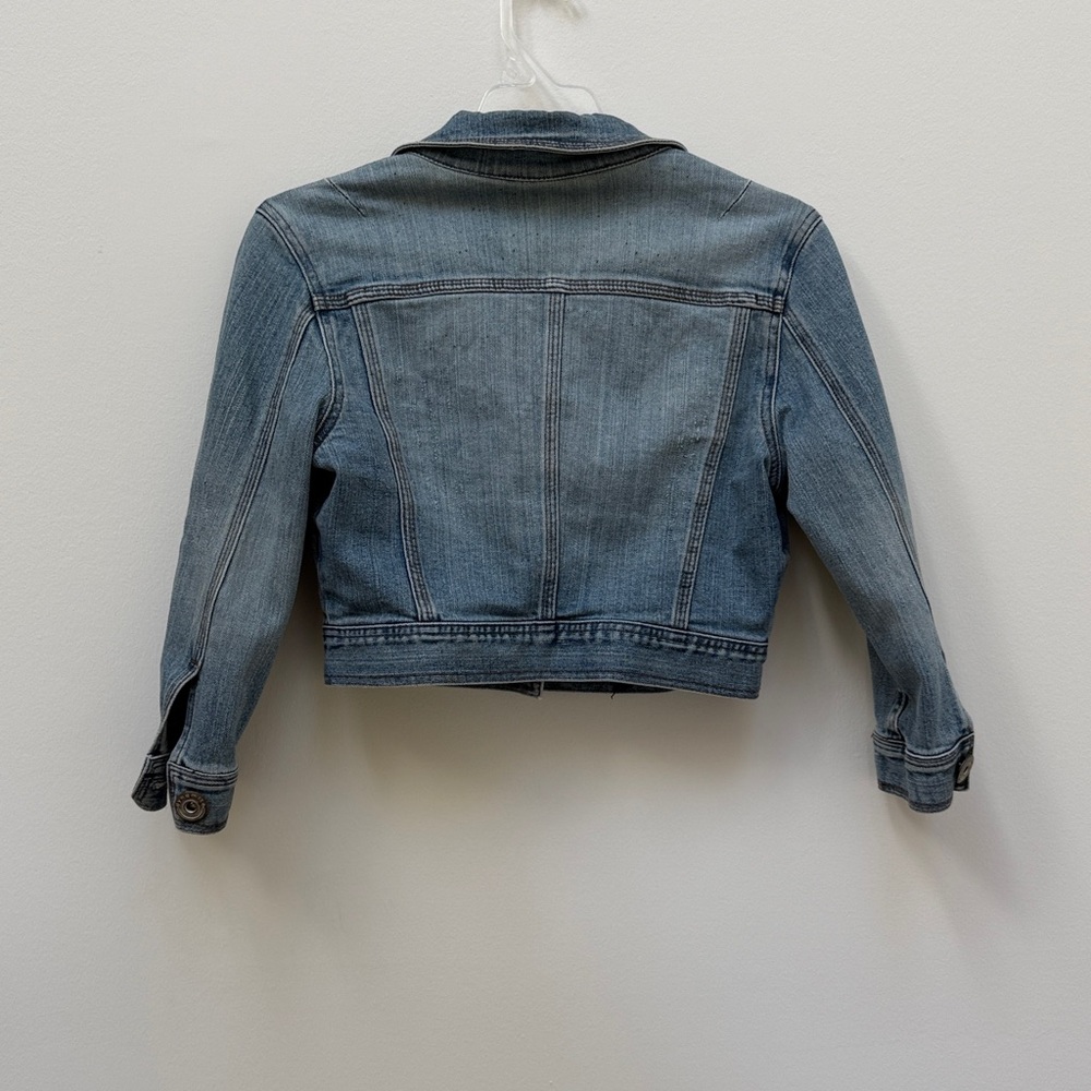 Denim Cropped Jacket - Picture 3 of 5
